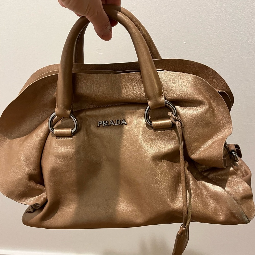 Prada Women's Tan Leather top handle bag used - Picture 4 of 12